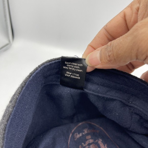 The Harbor Size L / XL Wool Blend Gray Stripe Cabbie Flat Cap Beret - Picture 15 of 15